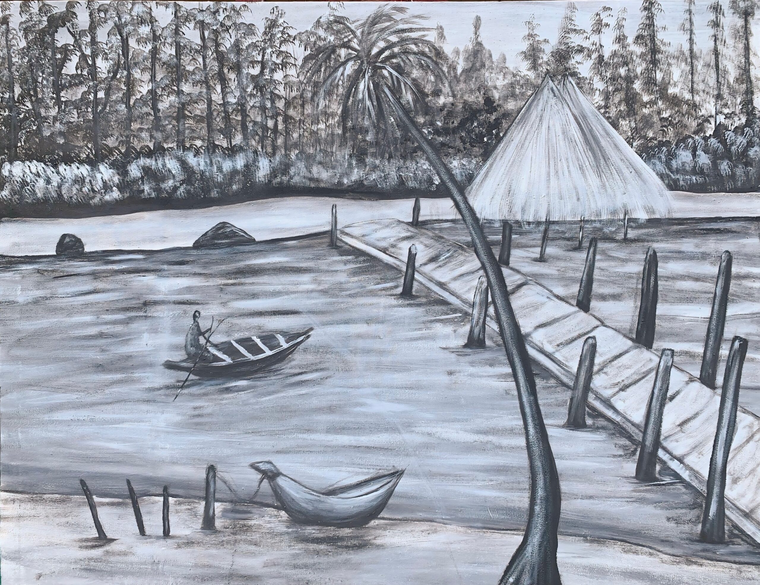 Bridge Painting(B&W) - Image 2